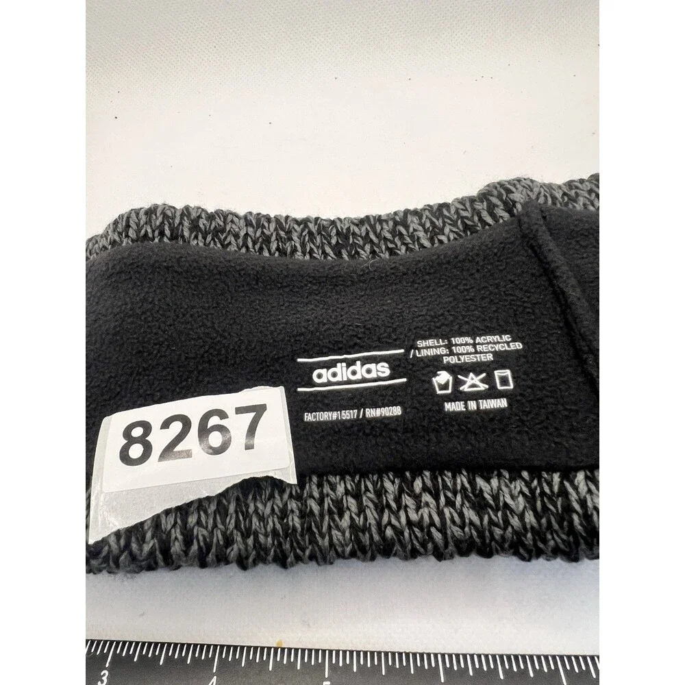 Adidas Knit Fleece Lined Headband blue black winter gray women's
